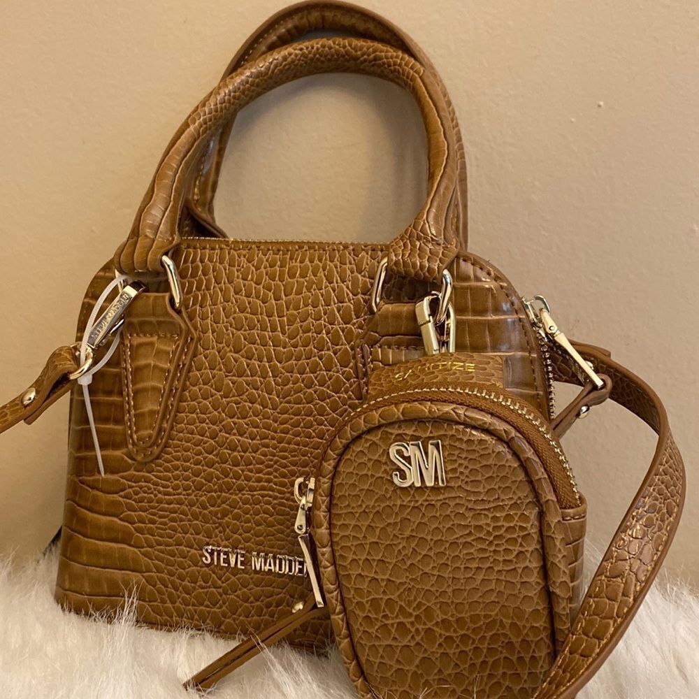 NWT Steve Madden (BHope) Satchel/Crossbody - Cognac - Picture 6 of 16